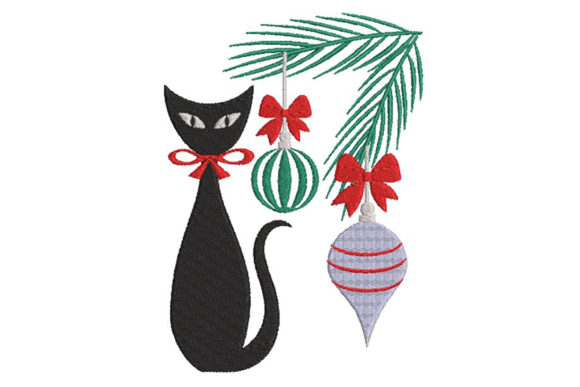 Christmas with a Cute Black Cat
