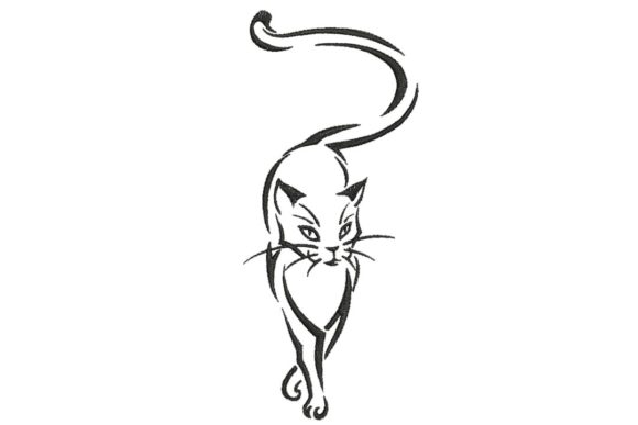 Sexy Feline Embroidery Design