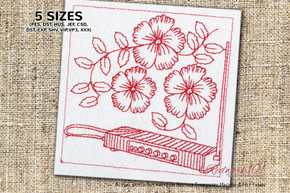Theremin Lineart Embroidery