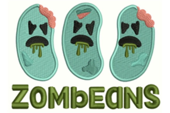 Zombeans Embroidery Design